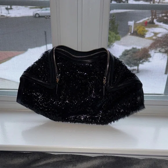 Black Shiny Clutch